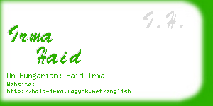 irma haid business card
